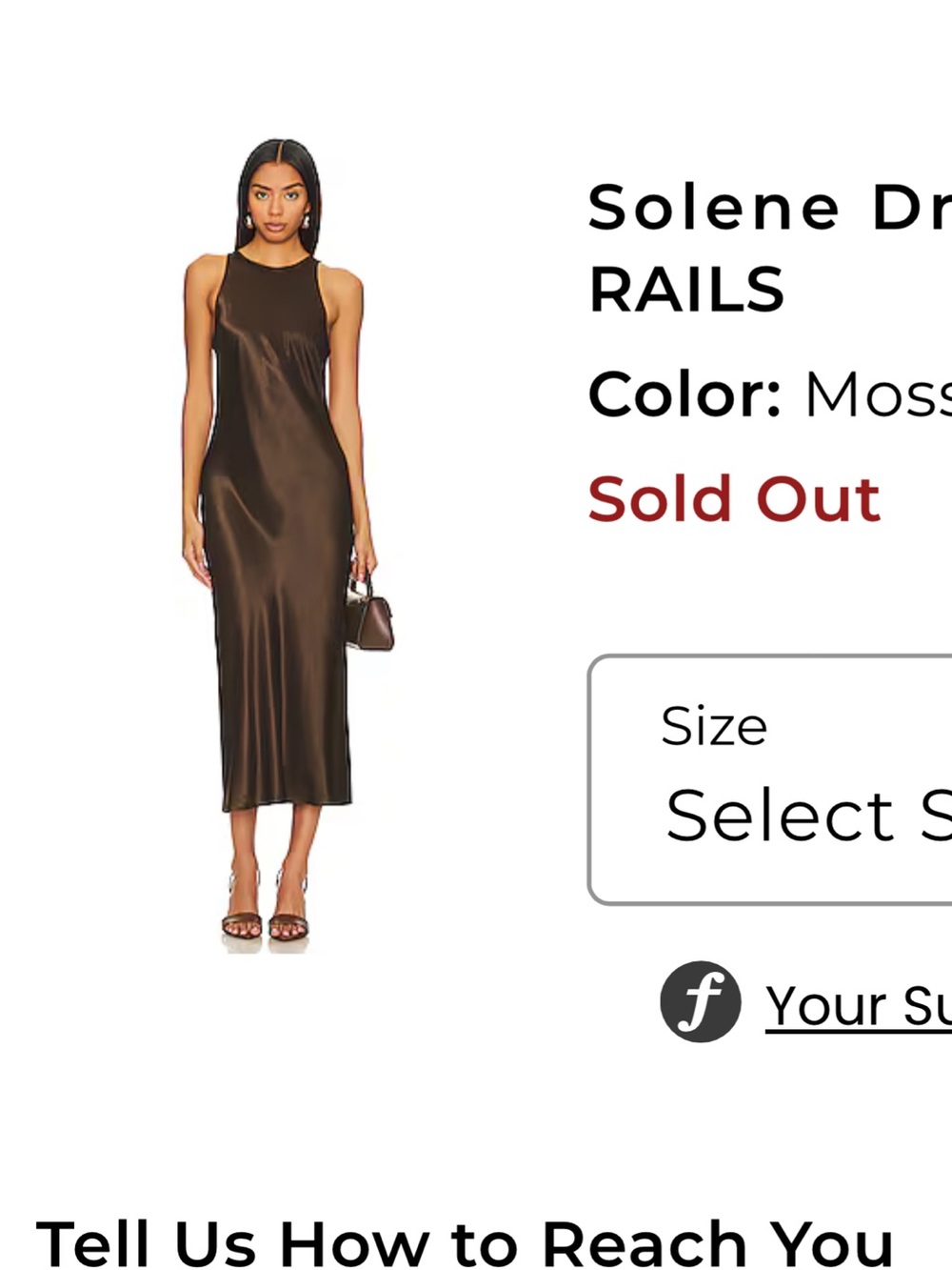 Rails Solene Slip Maxi Dress in Moss